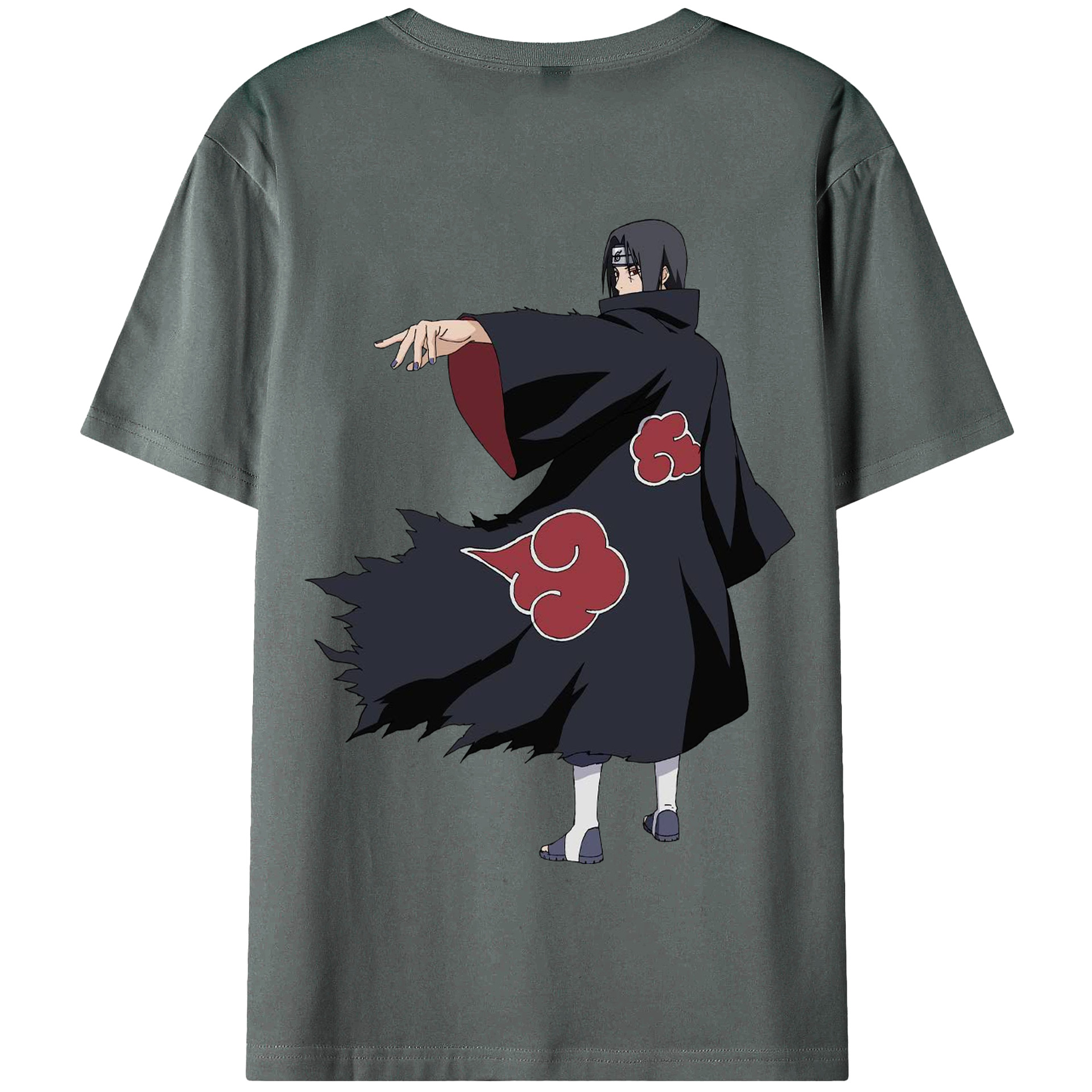 （画像用） NARUTO -ナルト- うちは イタチ Uchiha Itachi 綿100％半袖Tシャツ（背面プリント）